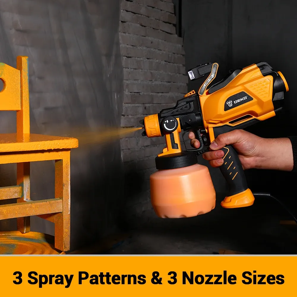 DEKO HVLP Farbsprühgerät 1200 ml mit LED-Licht