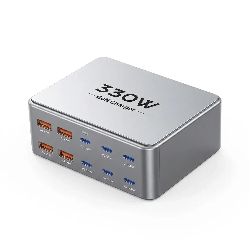 TOPZERO 330W GaN Ladehub silber