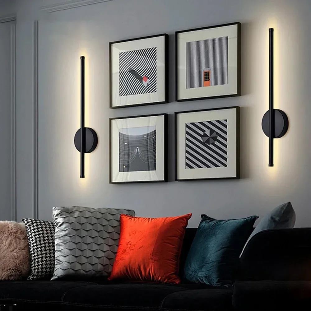 Wand-LED-Leuchte mit Akku und Fernbedienung in Gold-Schwarz