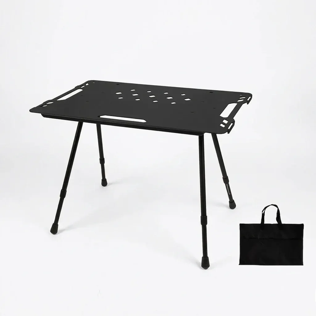 Schwarzer klappbarer WESTTUNE Campingtisch aus Aluminium