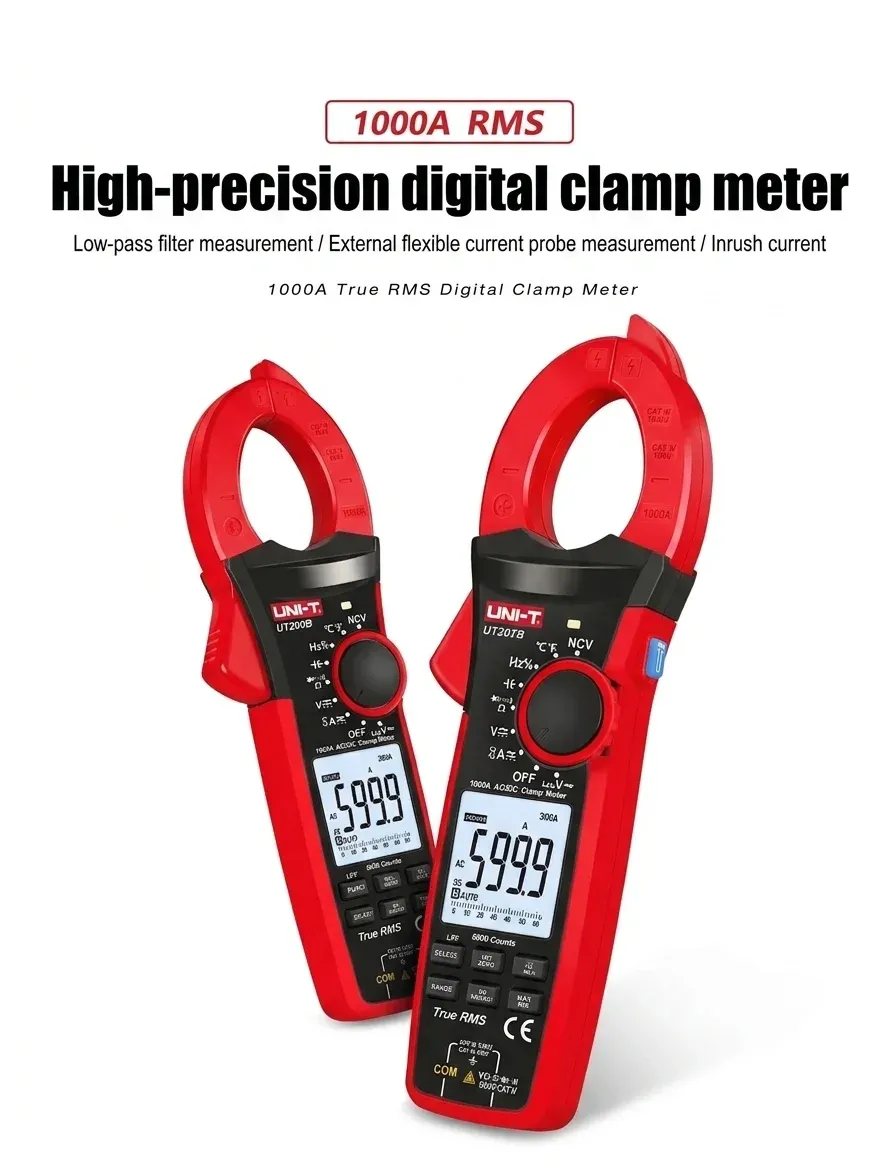 UNI-T UT207B Zangenmessgerät auf weißem Hintergrund