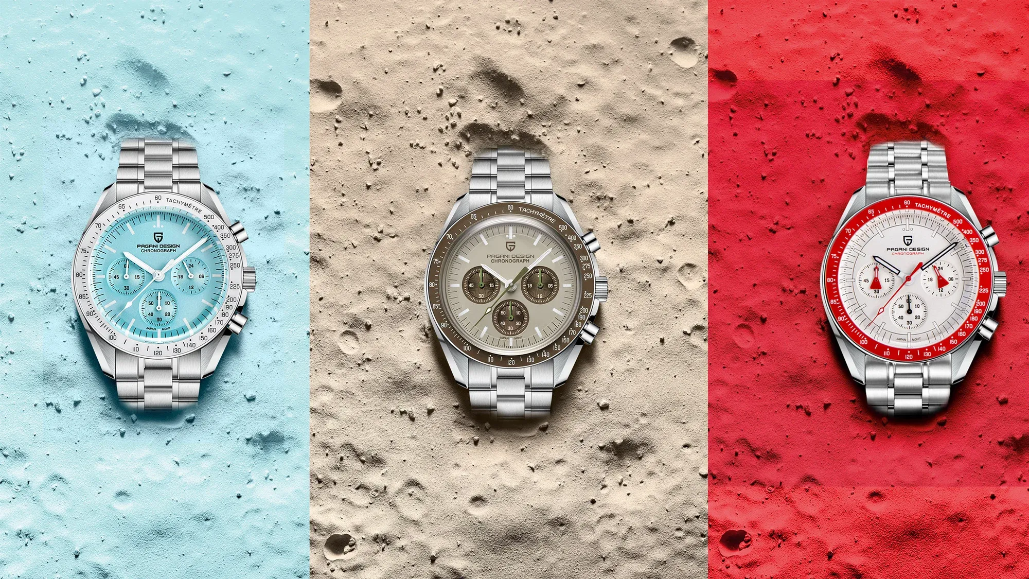 PAGANI DESIGN Rose Gold Automatikuhr mit Saphirglas