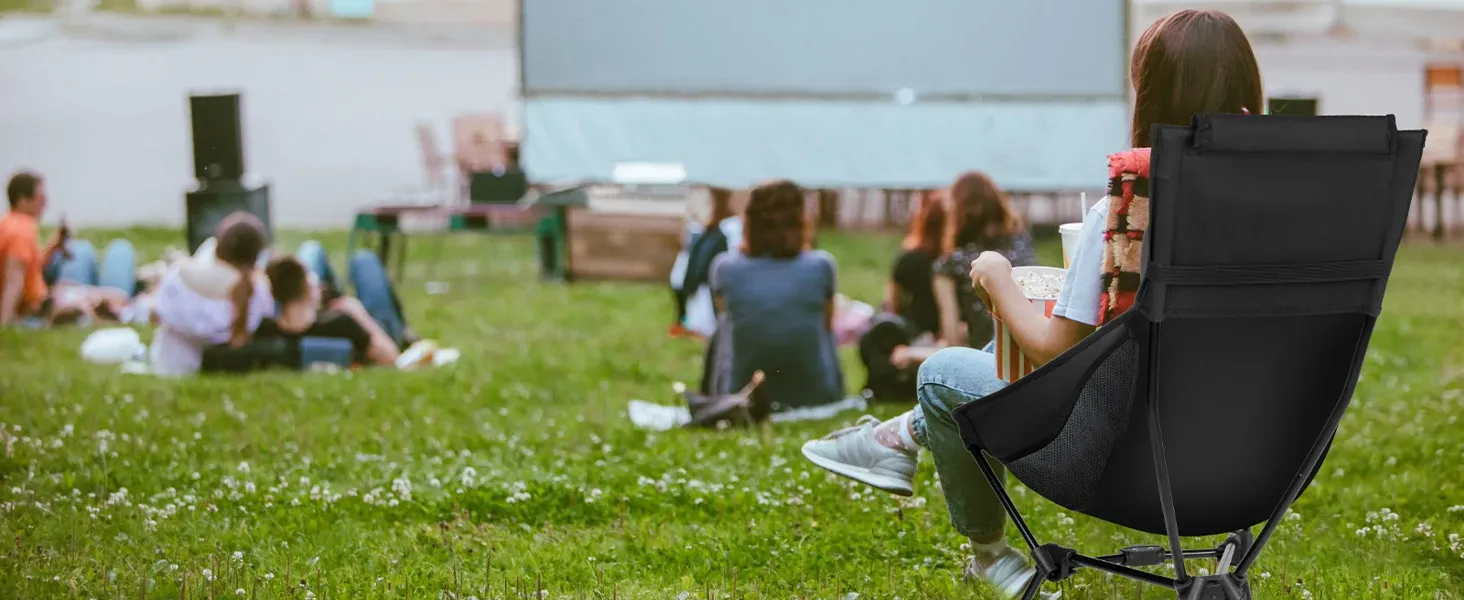 WESTTUNE Faltbarer Campingstuhl mit Kopfstütze