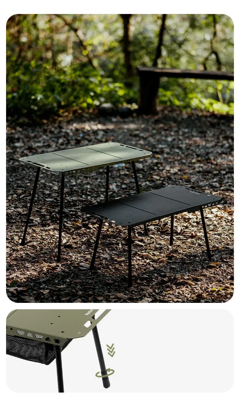 Naturehike IGT Camping-Tisch mit Lampenhalter und Höhenverstellung