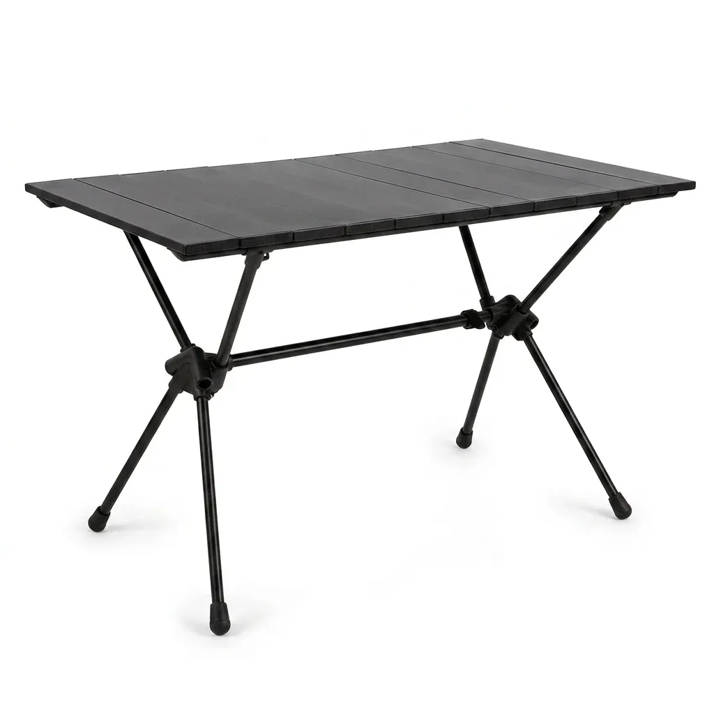Schwarzer Naturehike Camping-Falttisch aus Aluminium