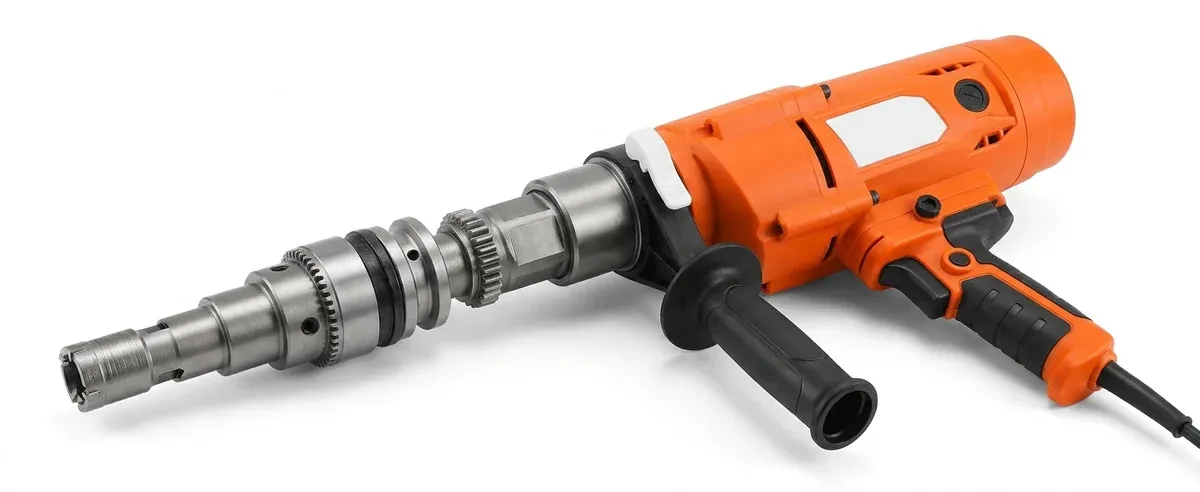 Diamant-Kernbohrmaschine in Orange und Schwarz