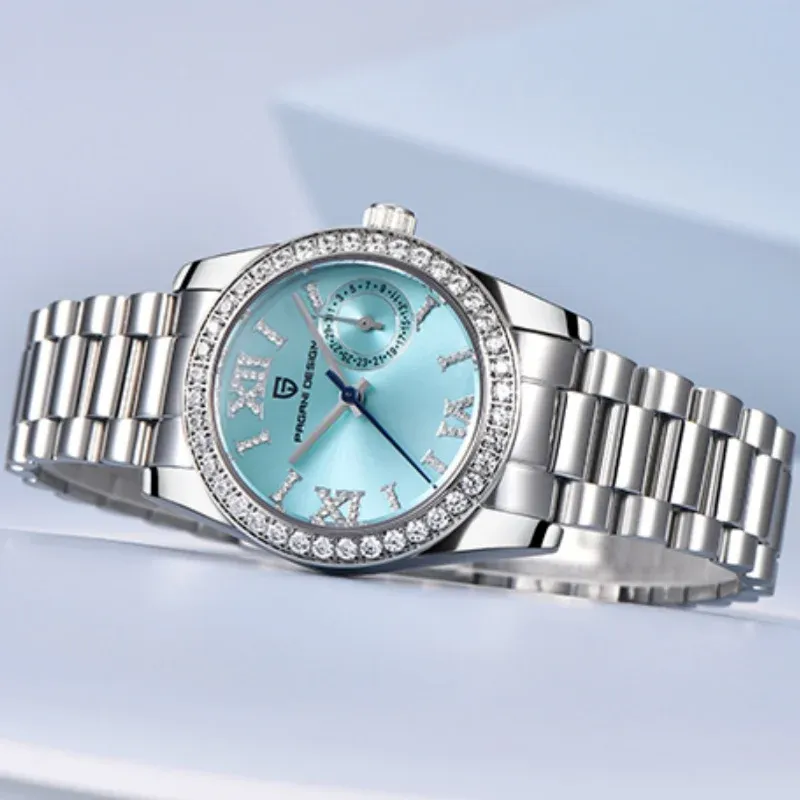 PAGANI DESIGN Damen-Quarzuhr mit Saphirglas und 10 Bar