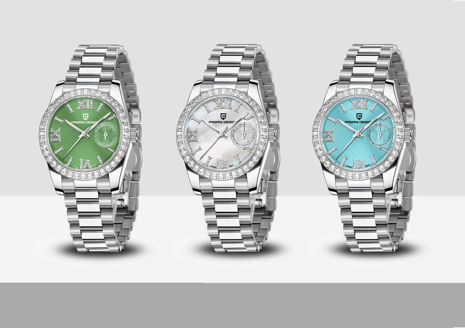 PAGANI DESIGN Damen-Quarzuhr mit Saphirglas und 10 Bar