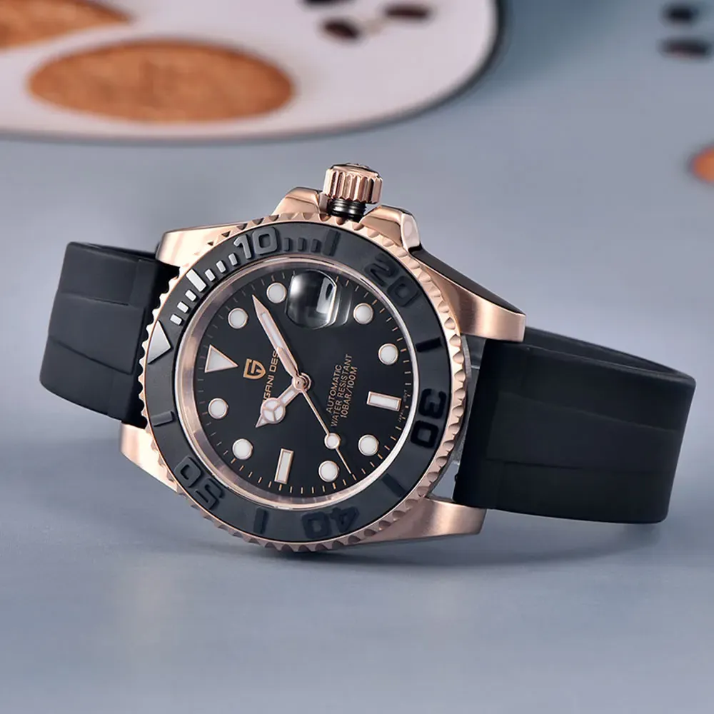 PAGANI DESIGN Automatik-Herrenuhr mit Saphirglas und 10 Bar