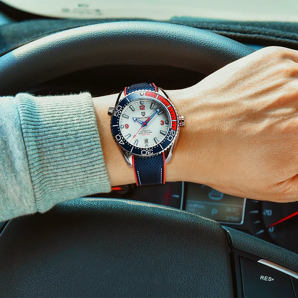 PAGANI DESIGN Sport-Automatikuhr mit Keramiklünette und Saphirglas