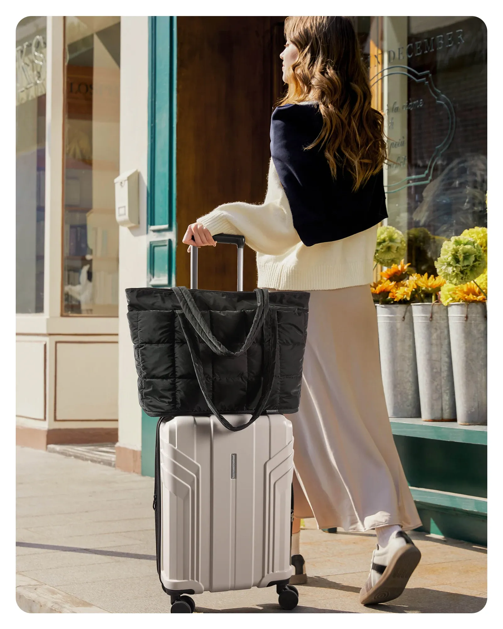 BAGSMART Expandable Travel Tote mit Laptopfach