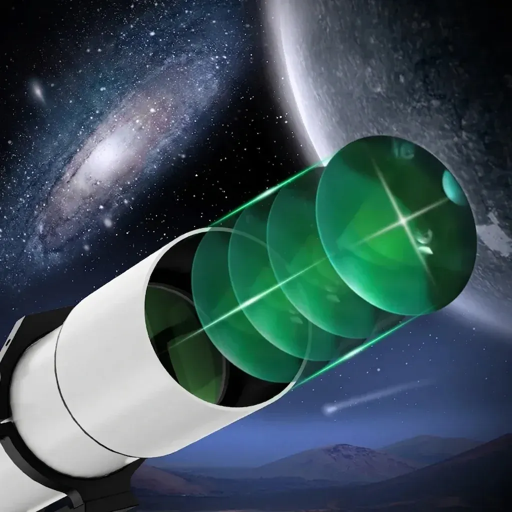 SVBONY Refraktor-Teleskop auf weißem Hintergrund