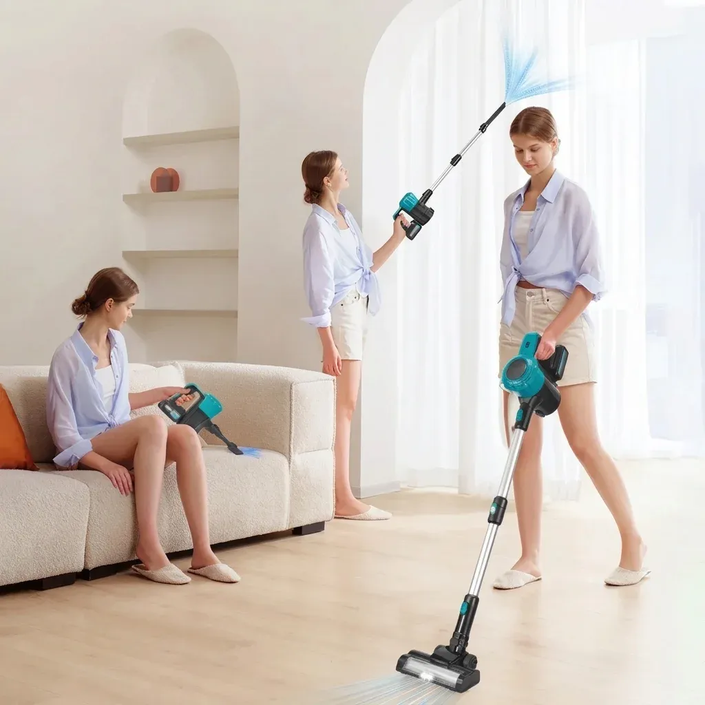 Kabelloser Yofidra-Handstaubsauger auf weißem Hintergrund