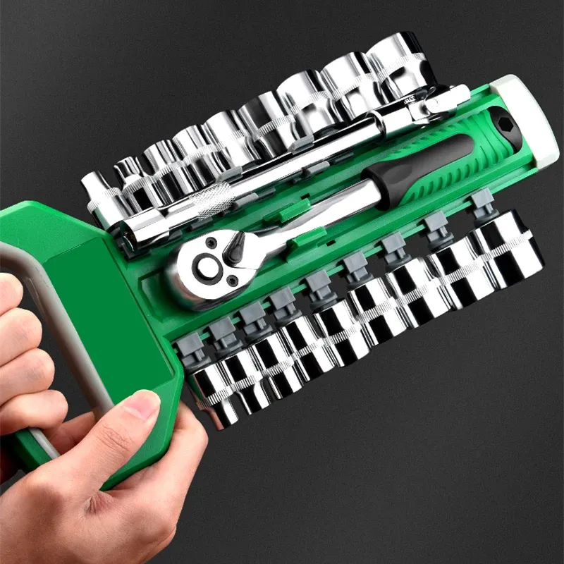 Galacok 3/8 Ratschen-Steckschlüsselsatz für Werkstatt und Garage