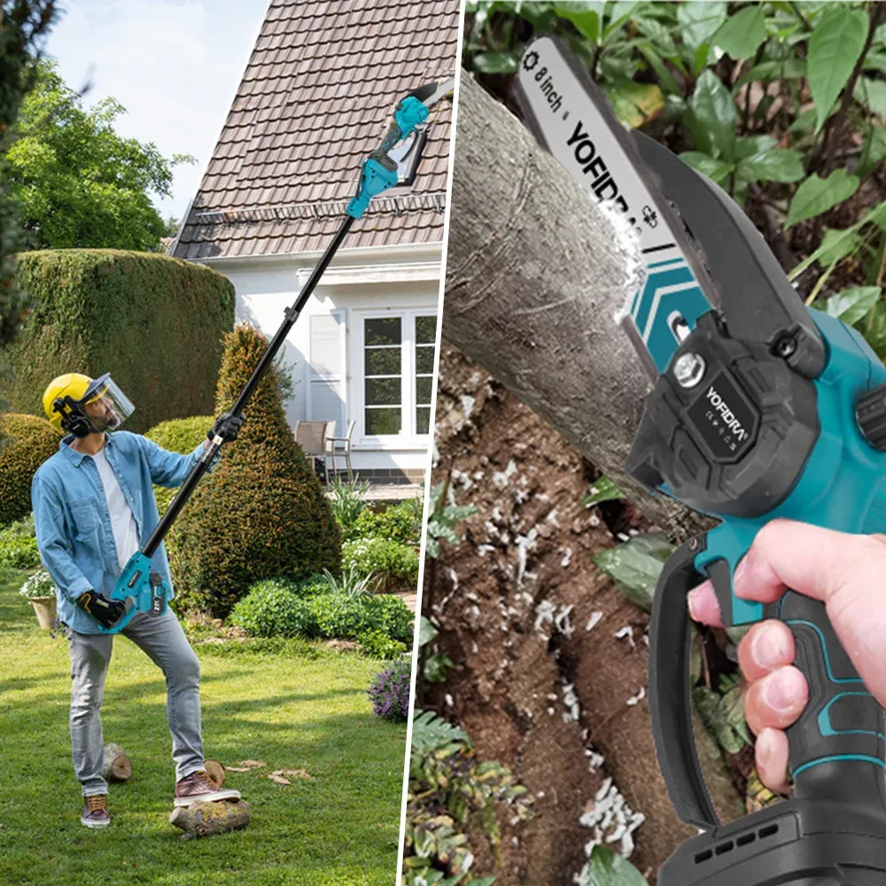 Yofidra 3-in-1 Akku-Baumpflegeset mit Teleskopstange