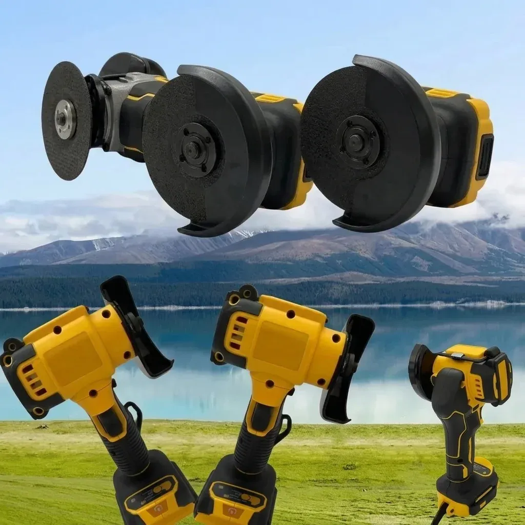 Kompakter gelb-schwarzer Akku-Winkelschleifer