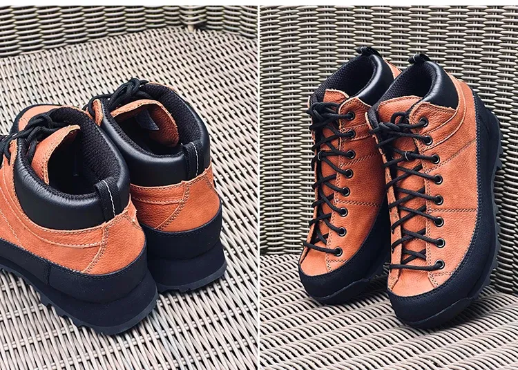 Wasserdichte Leder-Hikingschuhe mit Knöchelschutz