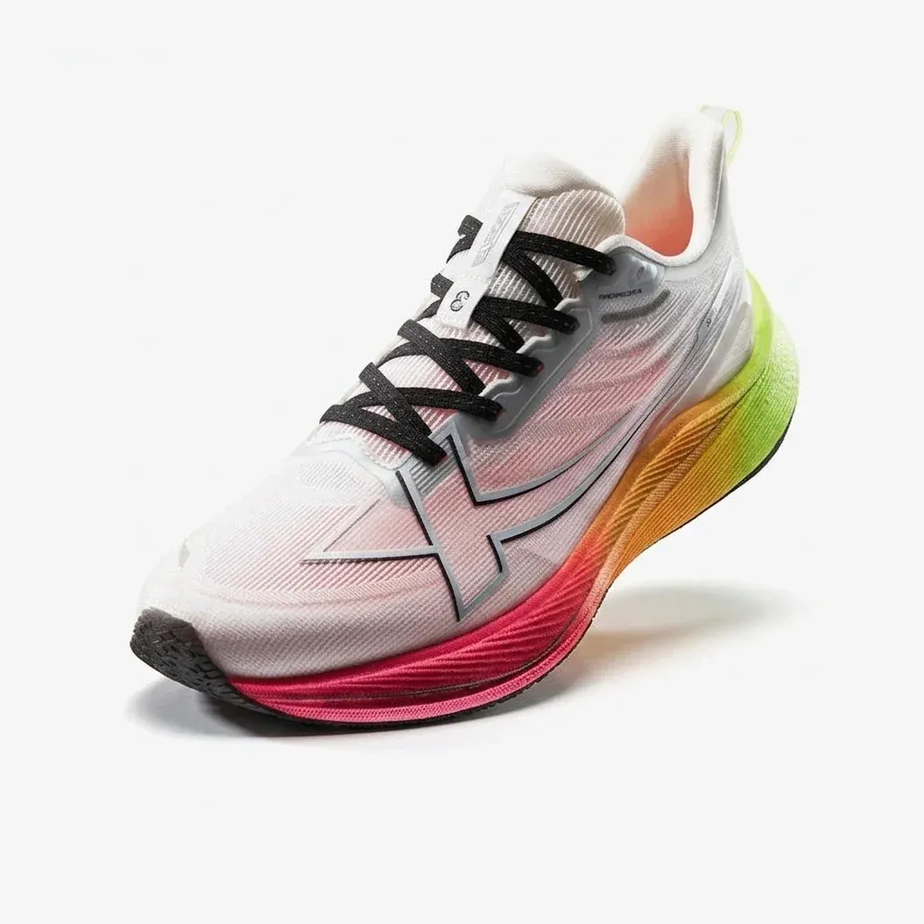 Xtep Herren-Laufschuh weiß mit Farbverlaufsohle