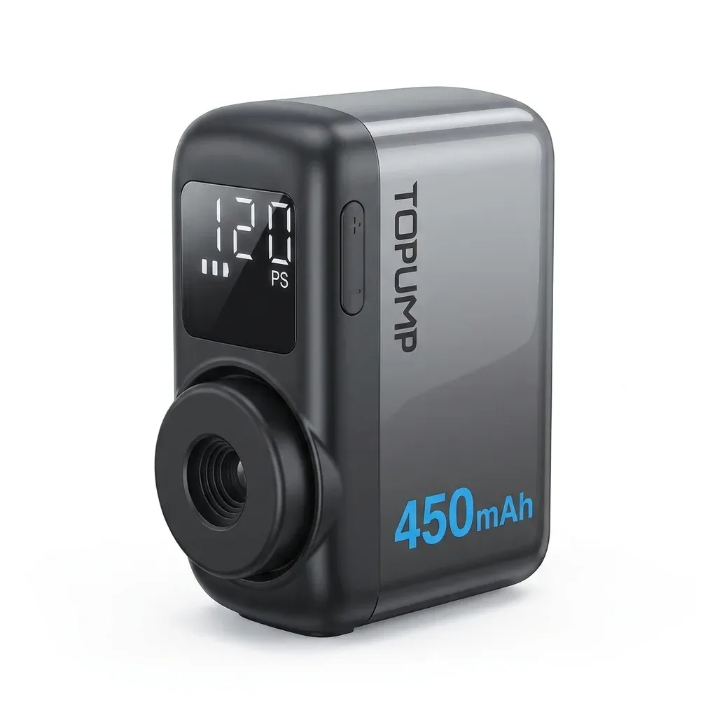 Kompakte Akku-Luftpumpe mit Display