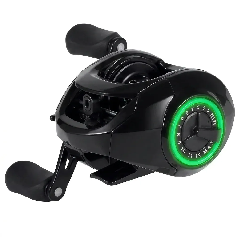 SAMOLLA Baitcastrolle mit LED-Display