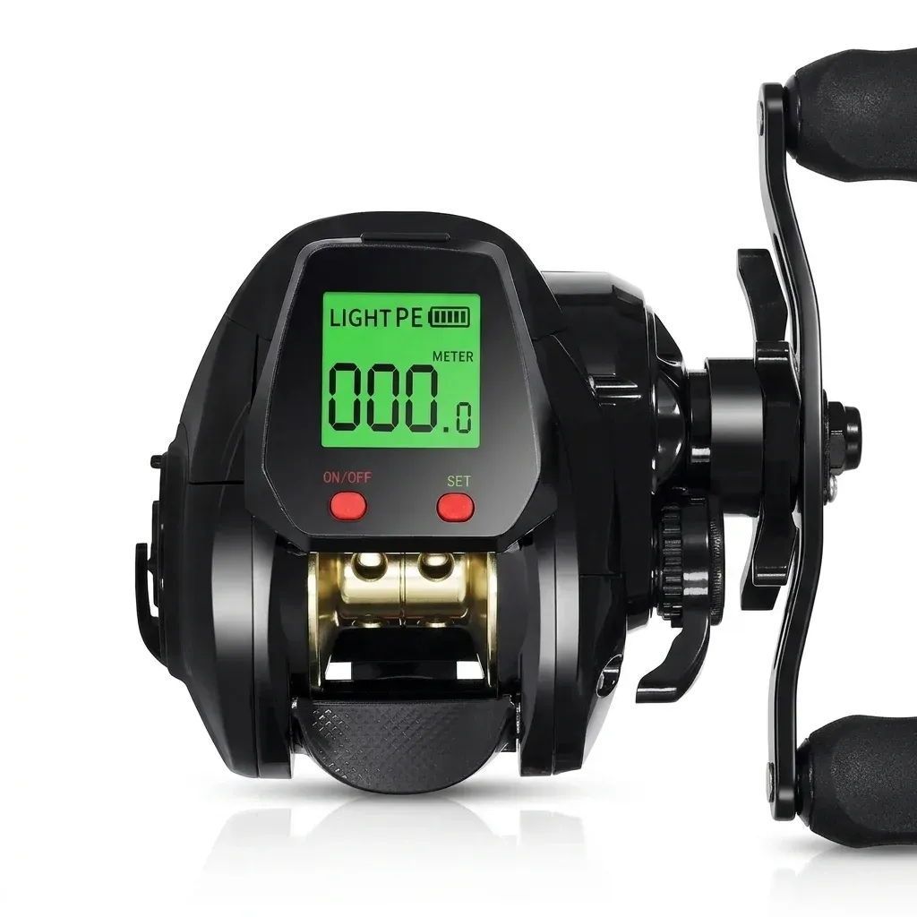 SAMOLLA Digital-Baitcastrolle mit LED-Display
