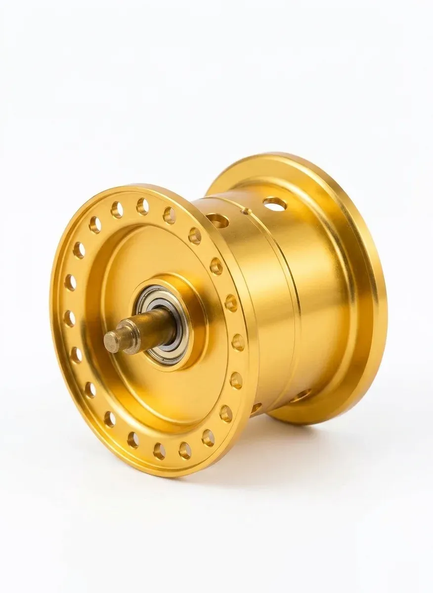 Goldene LongZe Baitcast-Spule aus Metall