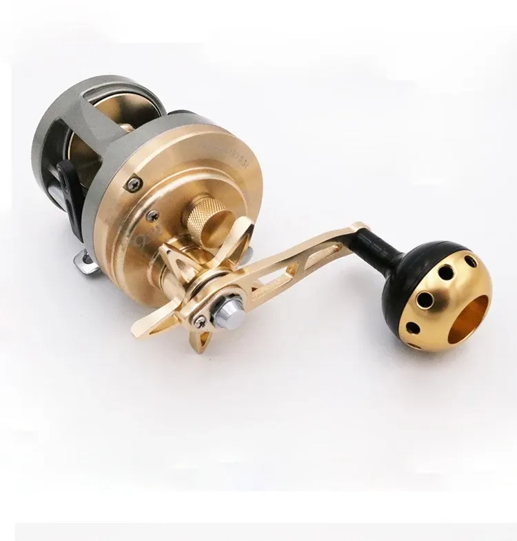 Vollmetall-Slow-Jiggingrolle mit 12-kg-Bremse