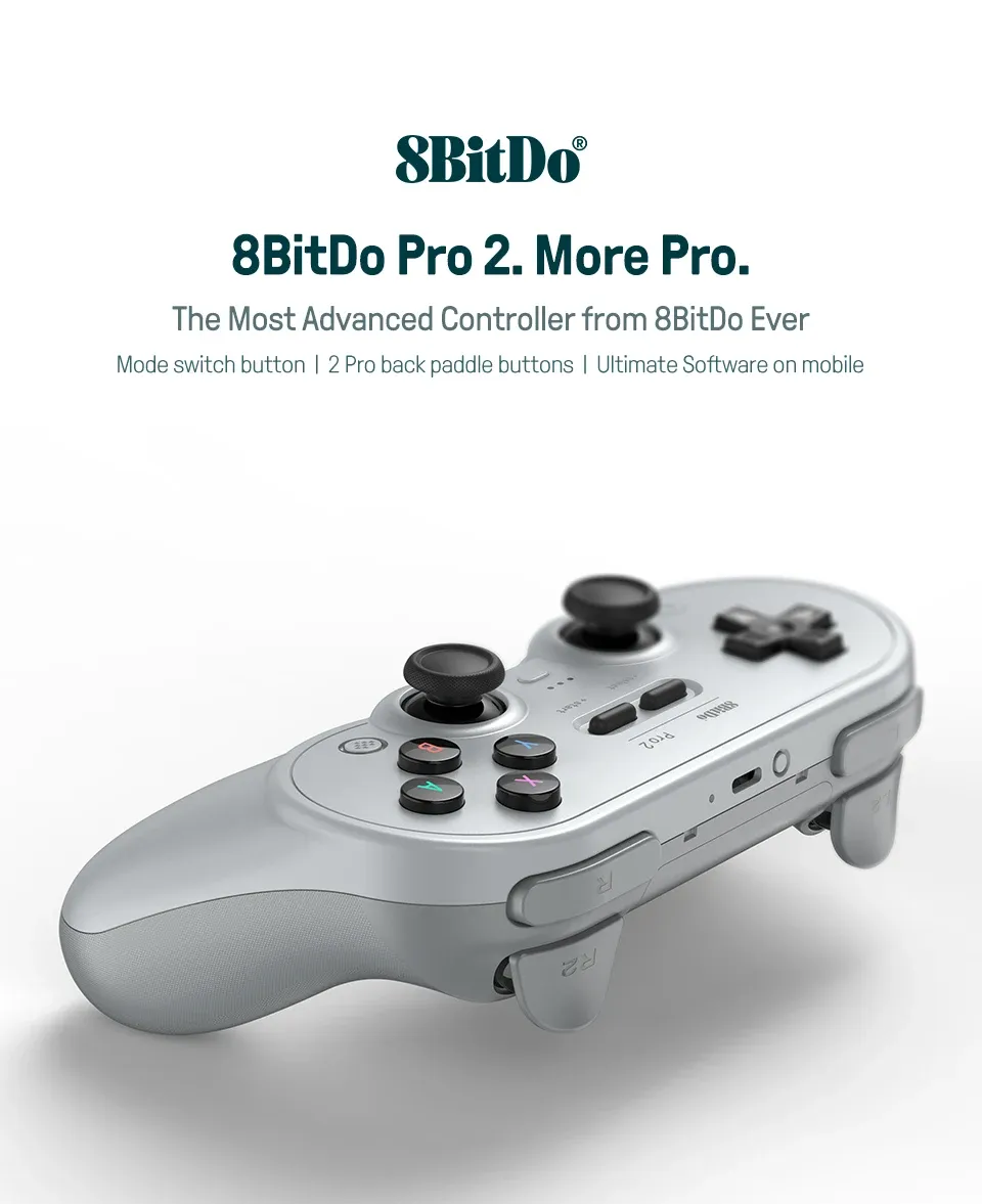 8BitDo Pro 2 Bluetooth-Gamepad mit Hall-Sticks