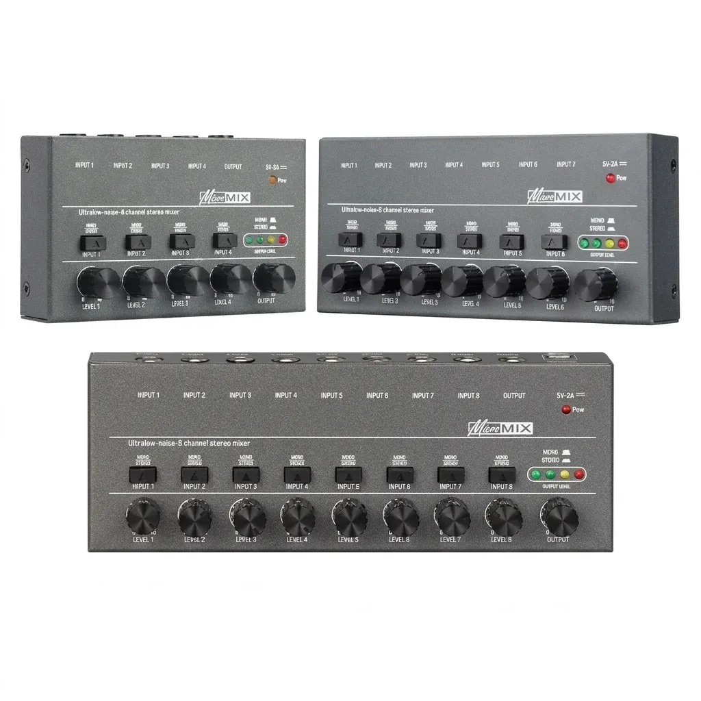 Depusheng Mini-Line-Mixer mit 4 bis 8 Kanälen