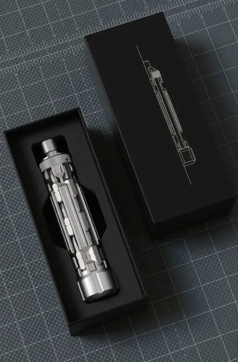 Sauberes S1 EDC Multischraubendreher-Set von oben