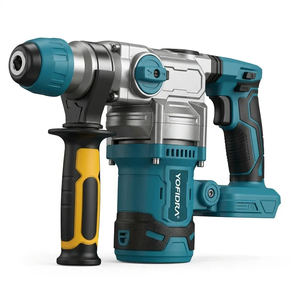 YOFIDRA 26-mm Akku-Bohrhammer Studioaufnahme