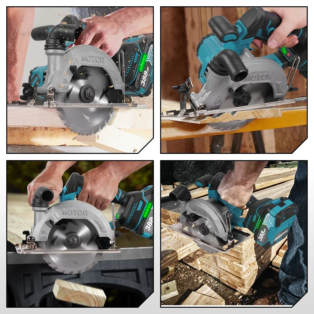 Yofidra 6-Zoll Akku-Kreissäge mit Brushless-Motor