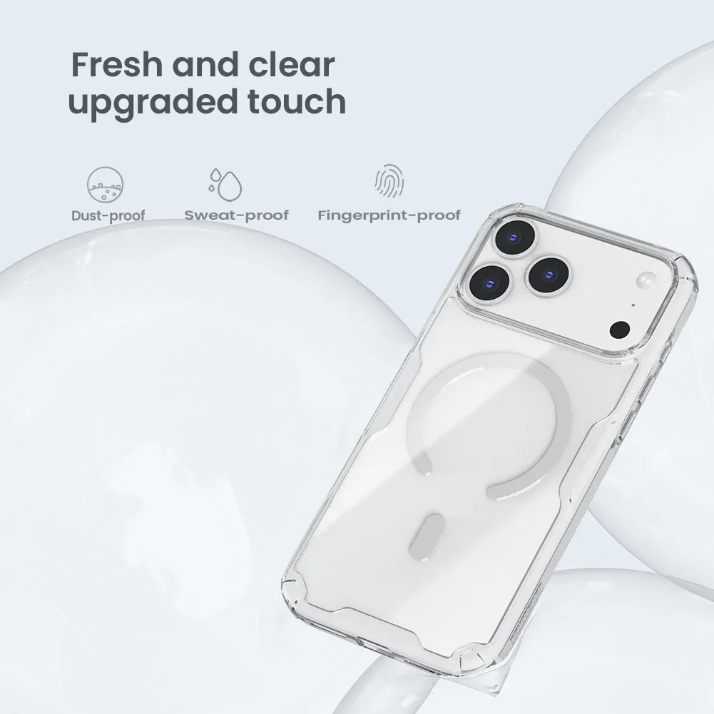 NILLKIN transparente TPU-Schutzhülle mit Magnetfunktion für iPhone 17 Pro Max und kompatible Modelle