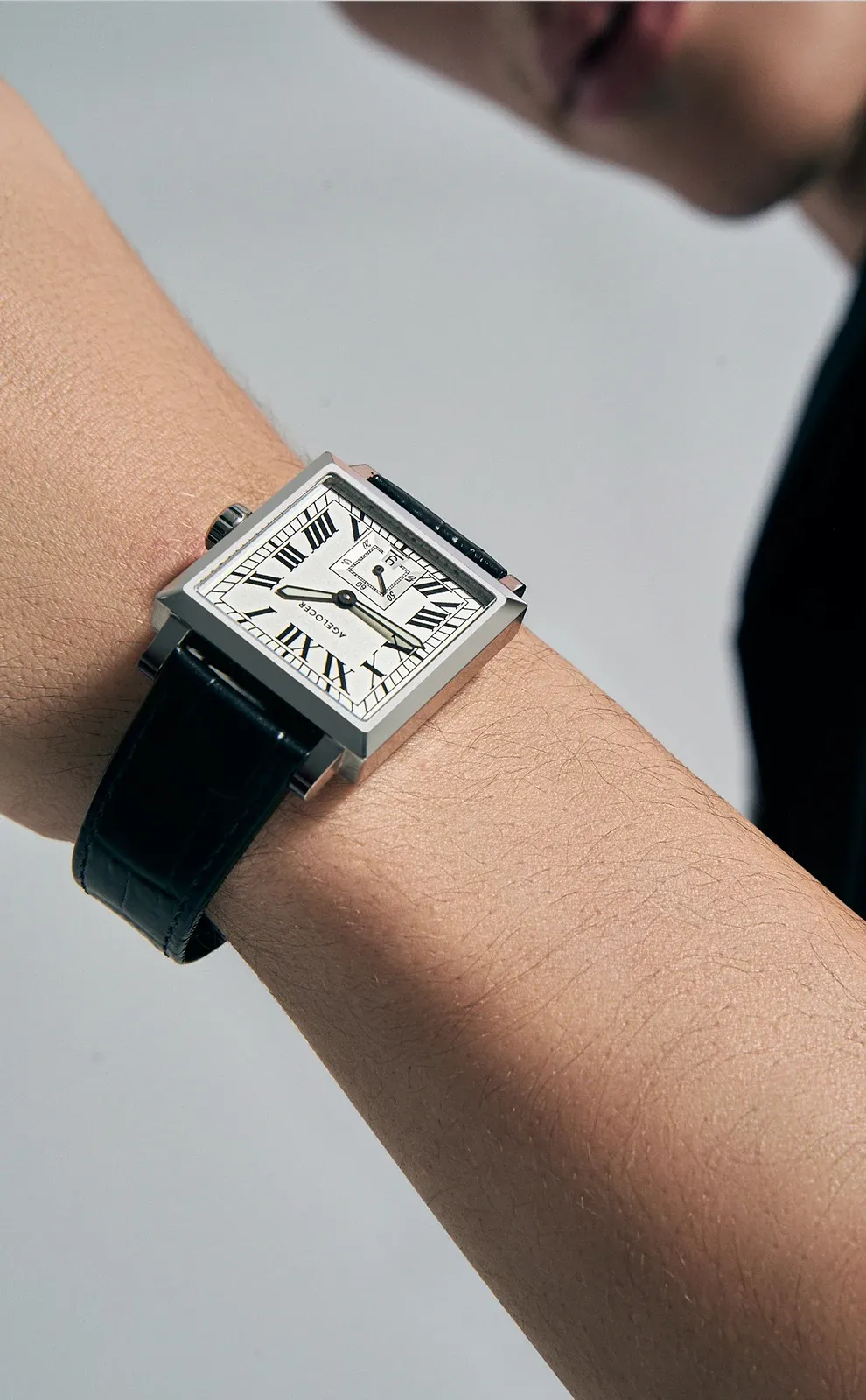 AGELOCER Codex Square Automatik-Herrenuhr mit Saphirglas