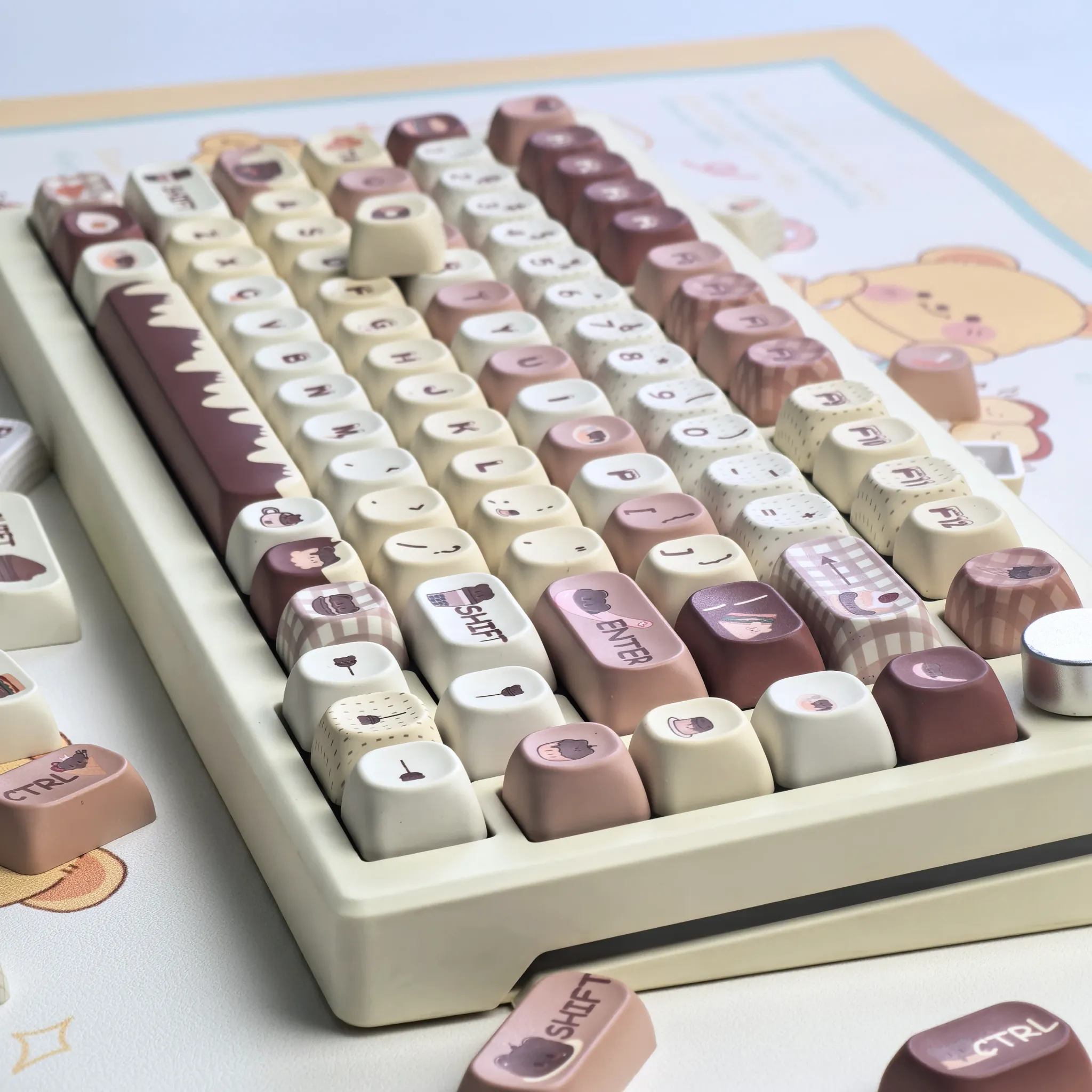 Butter-Bear PBT-Keycap-Set im Alice-Layout für Aula F75