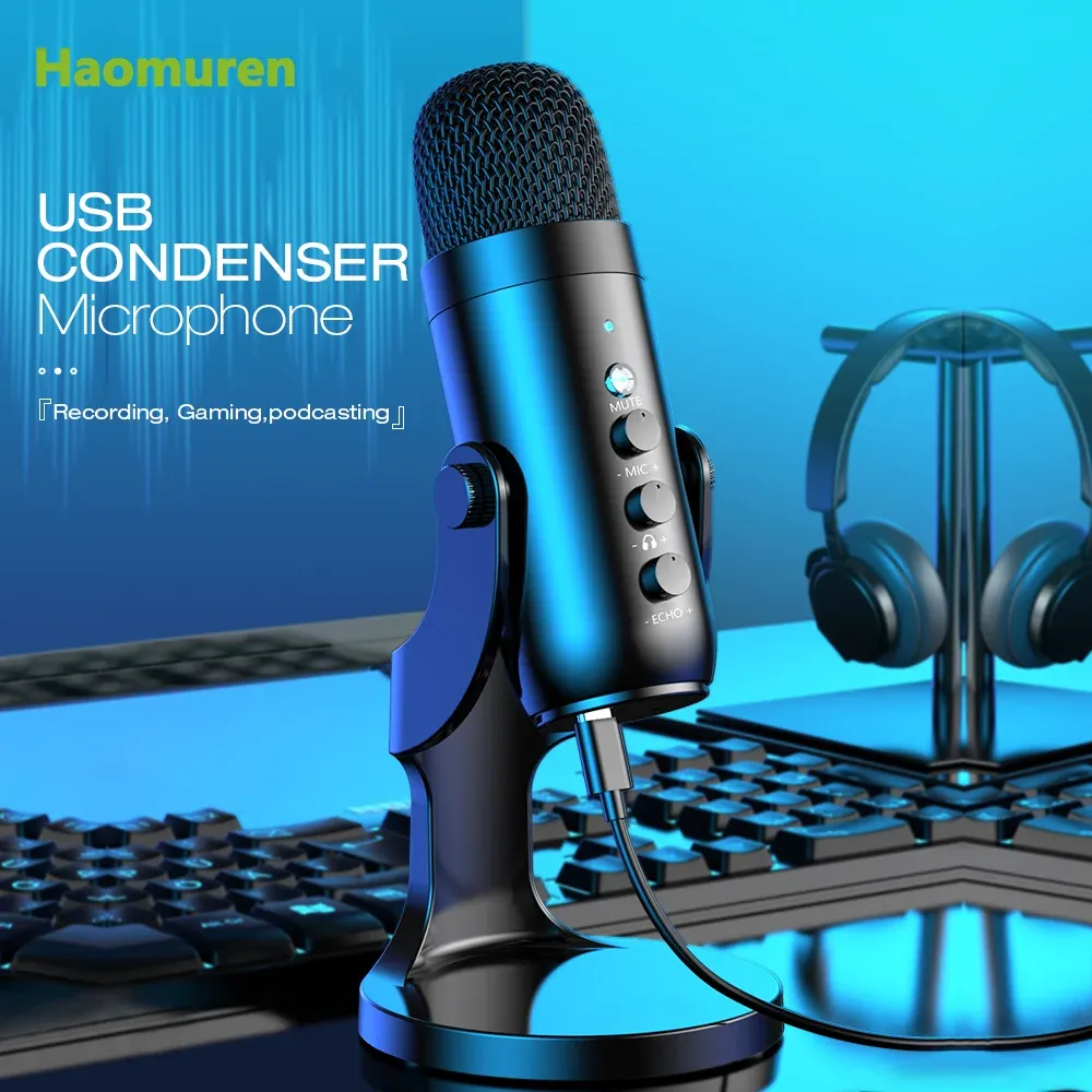 Haomuren USB-Kondensatormikrofon für Streaming und Aufnahmen