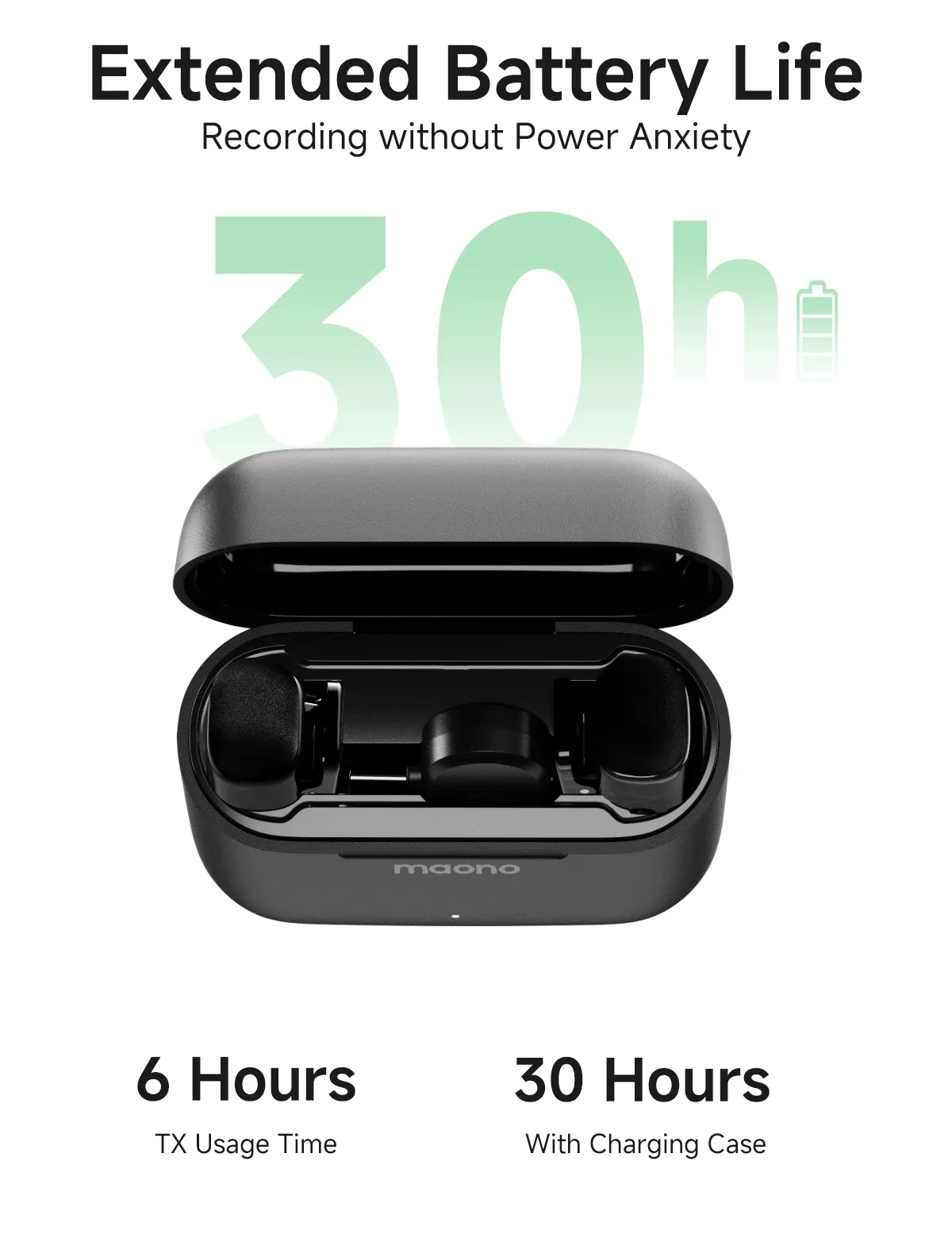 maono T1mini Funk-Lavaliermikrofon mit KI-Rauschfilter