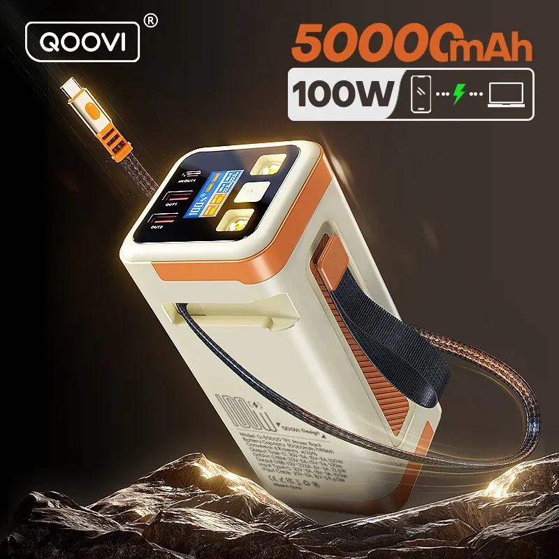 Xiaomi QOOVI 50.000-mAh Powerbank mit 100 W und Display