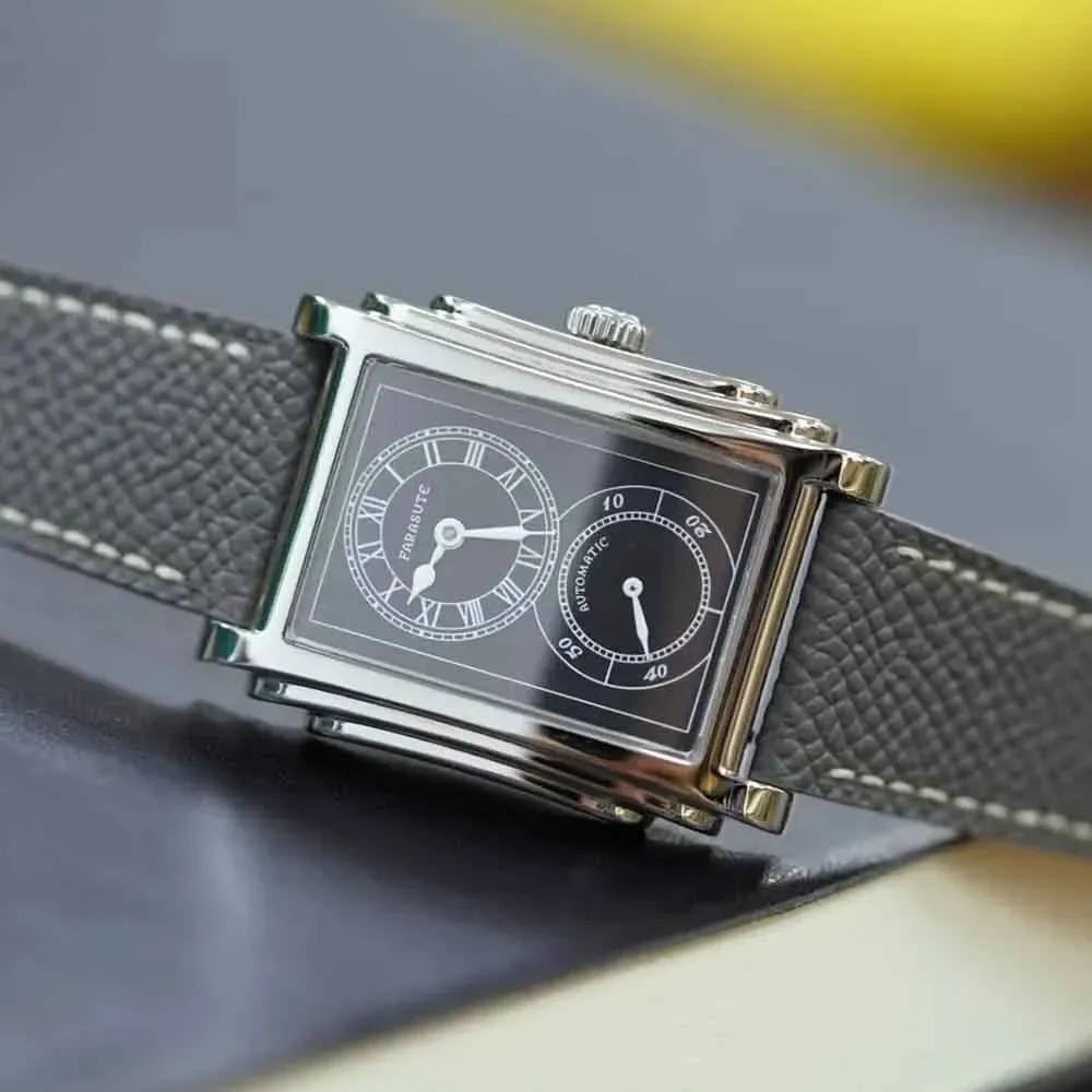 FARASUTE Automatikuhr im Art-Déco-Rechteckdesign