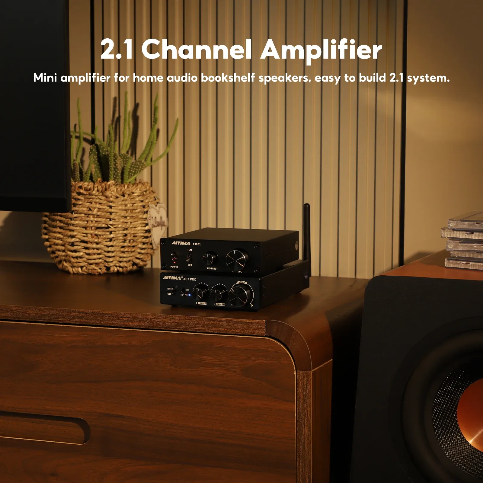 AIYIMA A07 PRO Bluetooth-Stereo-Verstärker mit TPA3255