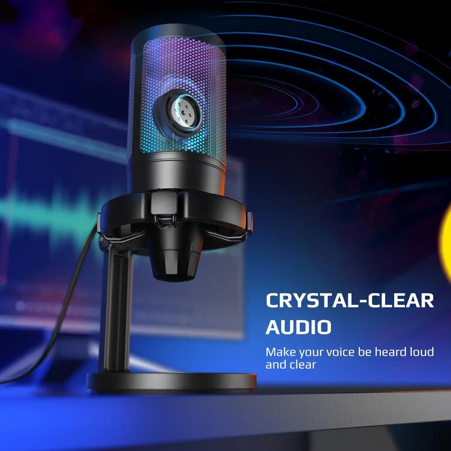 FIFINE A6 NEO USB-Gaming-Mikrofon mit RGB und Stummschaltung