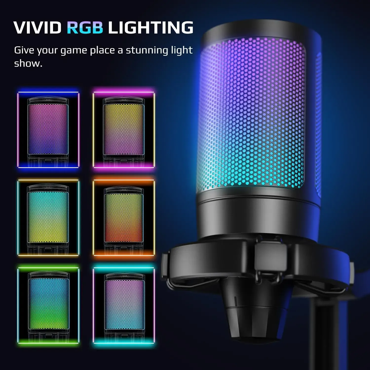 FIFINE A6 NEO USB-Gaming-Mikrofon mit RGB und Stummschaltung