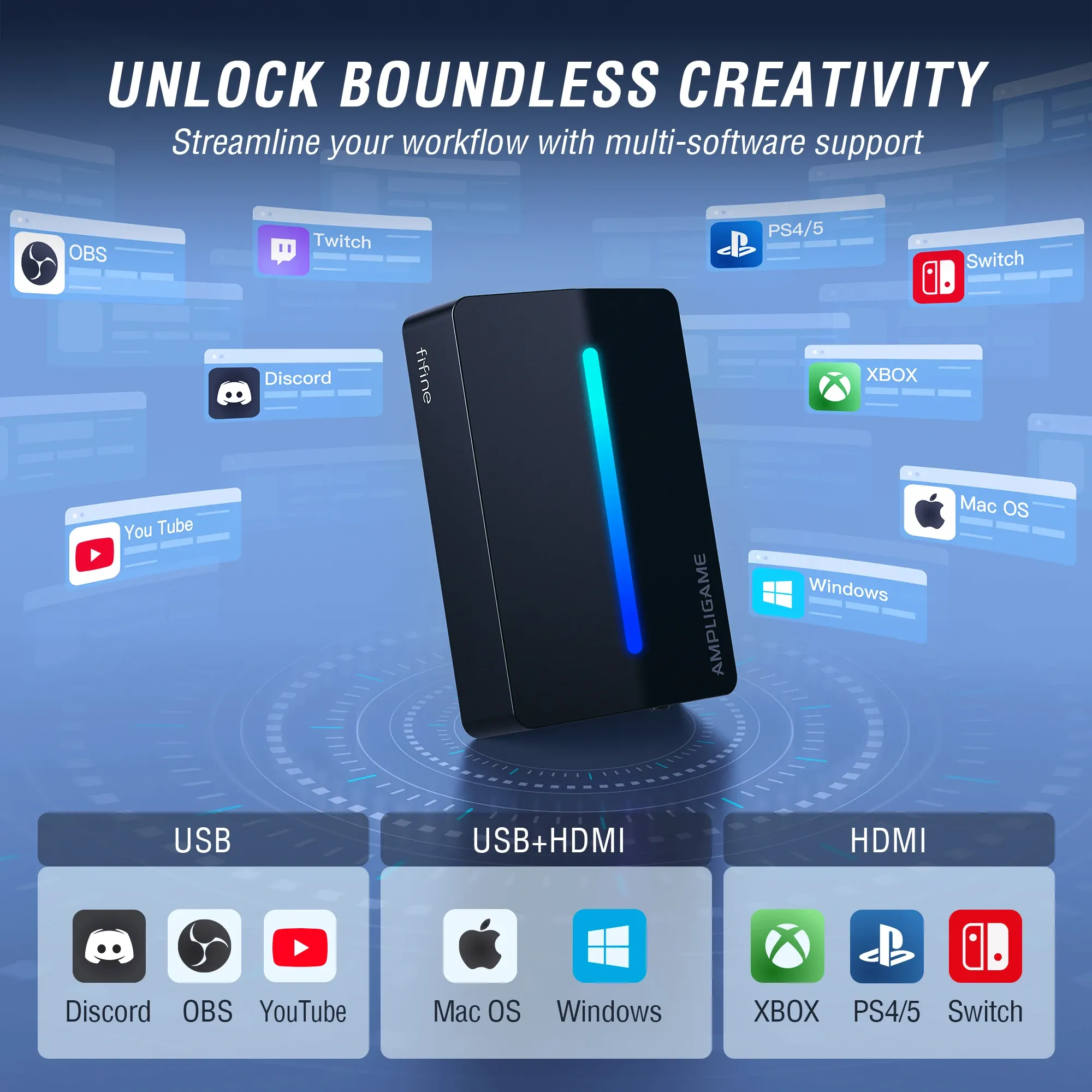 FIFINE 4K HDMI Video-Capture-Karte V3