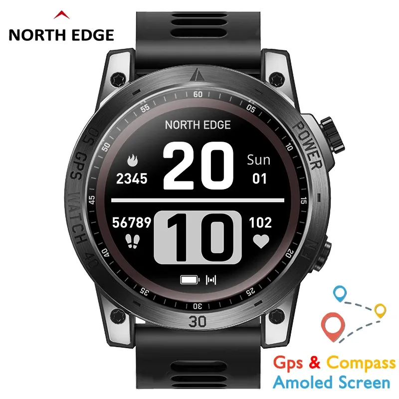 North Edge Cross Fit 3 GPS-Sportuhr mit AMOLED-Display