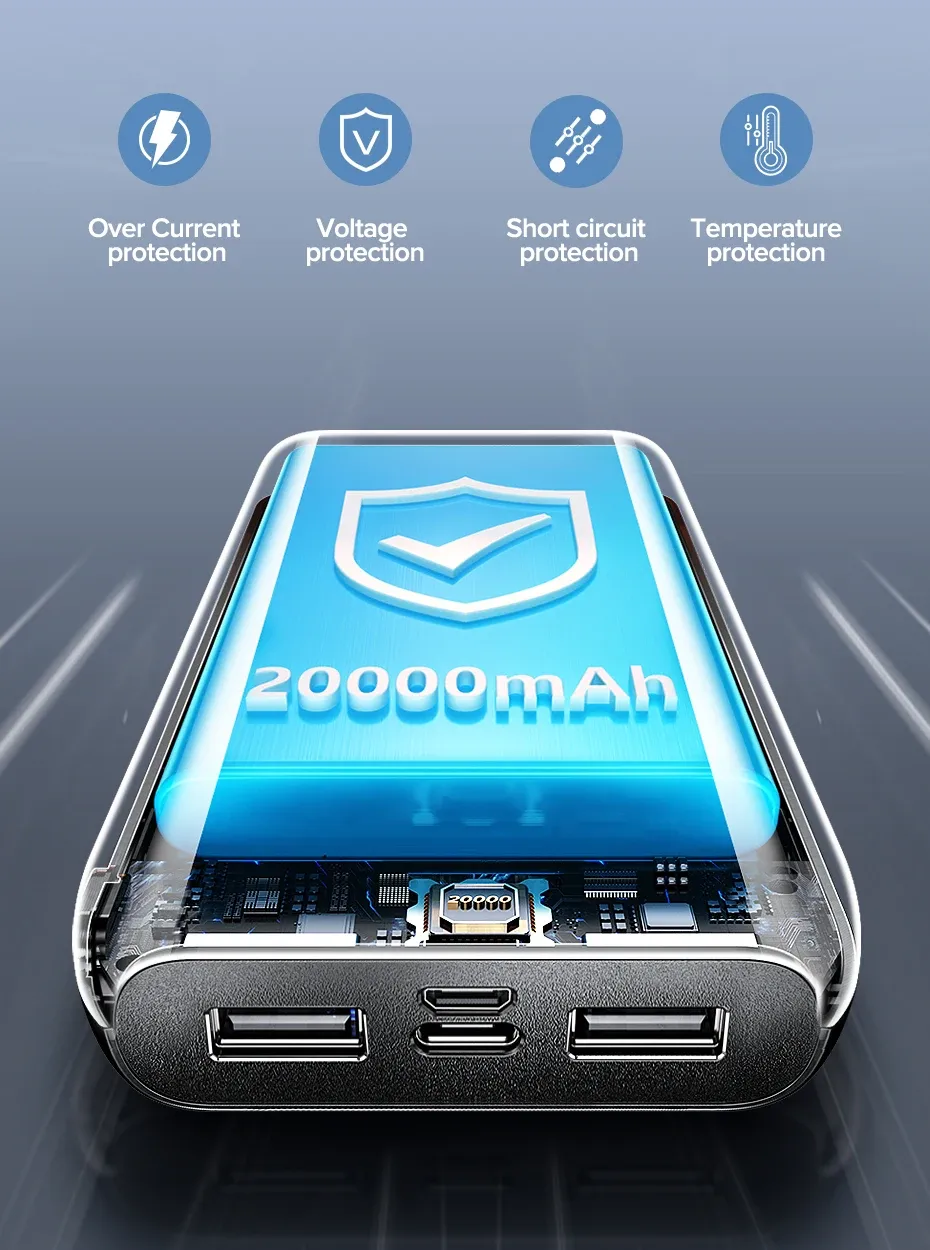 Xiaomi QOOVI Powerbank 20.000 mAh, ultraflach und leicht