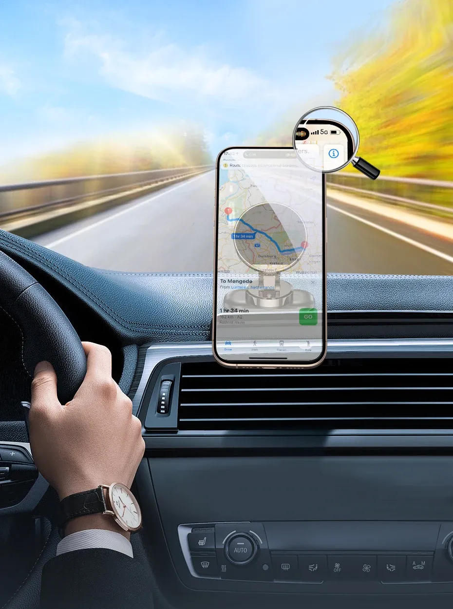 QOOVI Magnetische Auto-Handyhalterung mit 360°-Verstellung