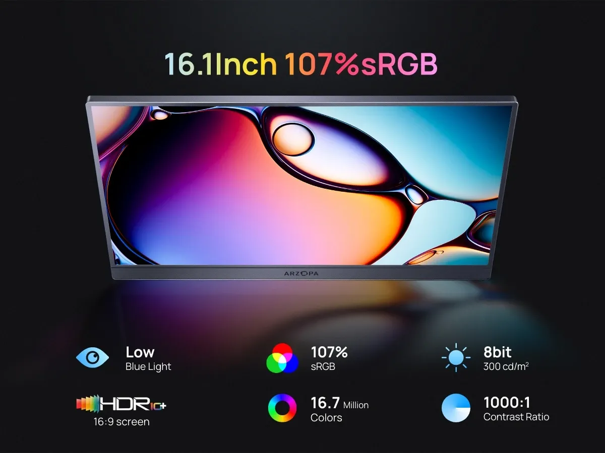 ARZOPA 16,1-Zoll QHD-Portable-Monitor mit 180 Hz