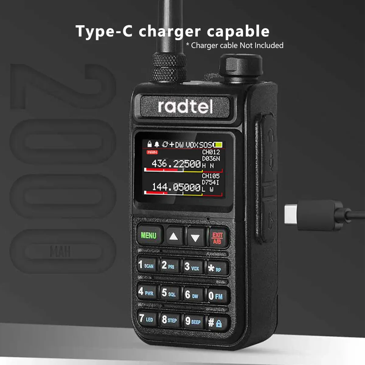 Radtel RT-890 Mehrband-Handfunkgerät mit Airband-Scanner