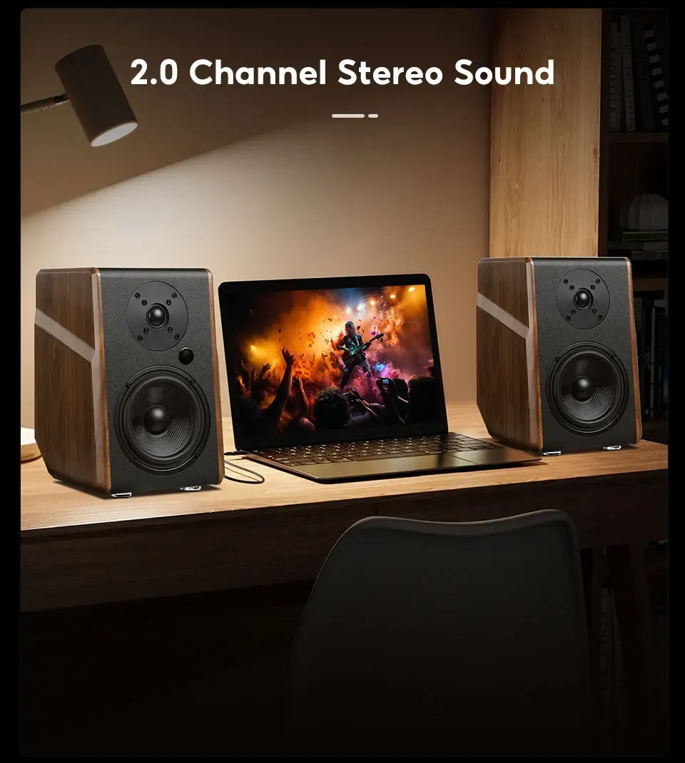 AIYIMA S700 aktive Regallautsprecher mit Bluetooth und Bassmodus