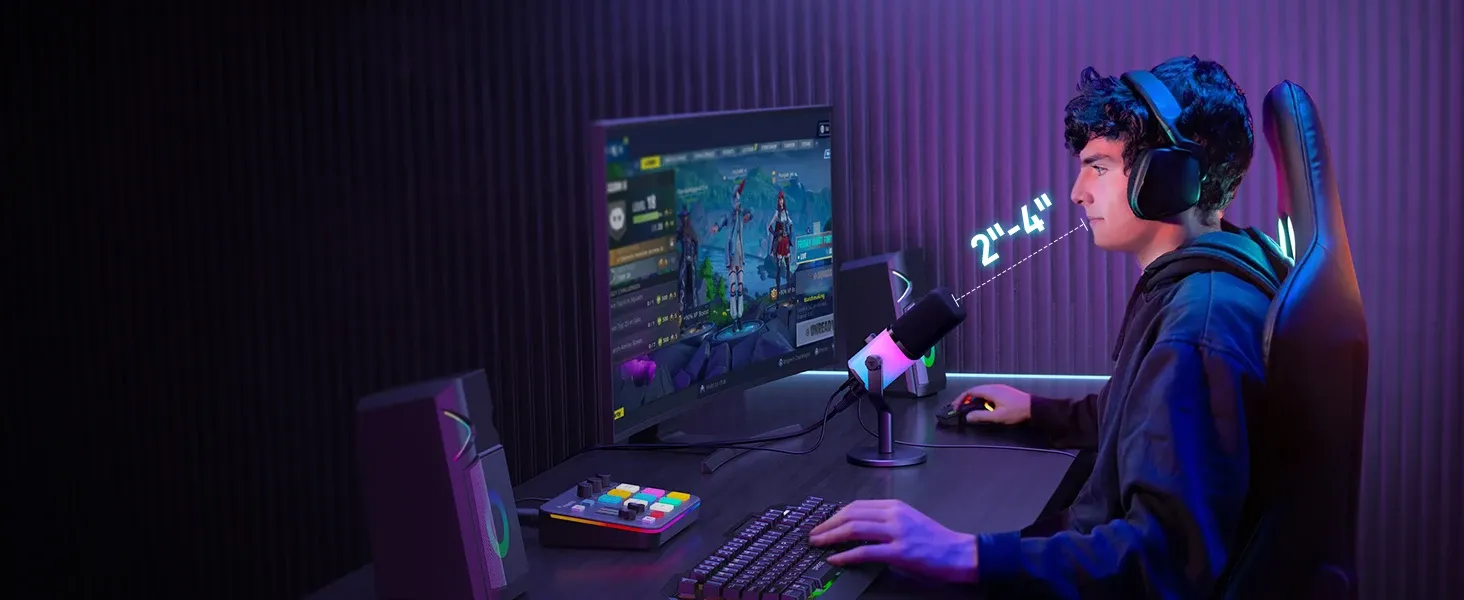 MAONO PD100X USB/XLR Gaming-Mikrofon mit RGB